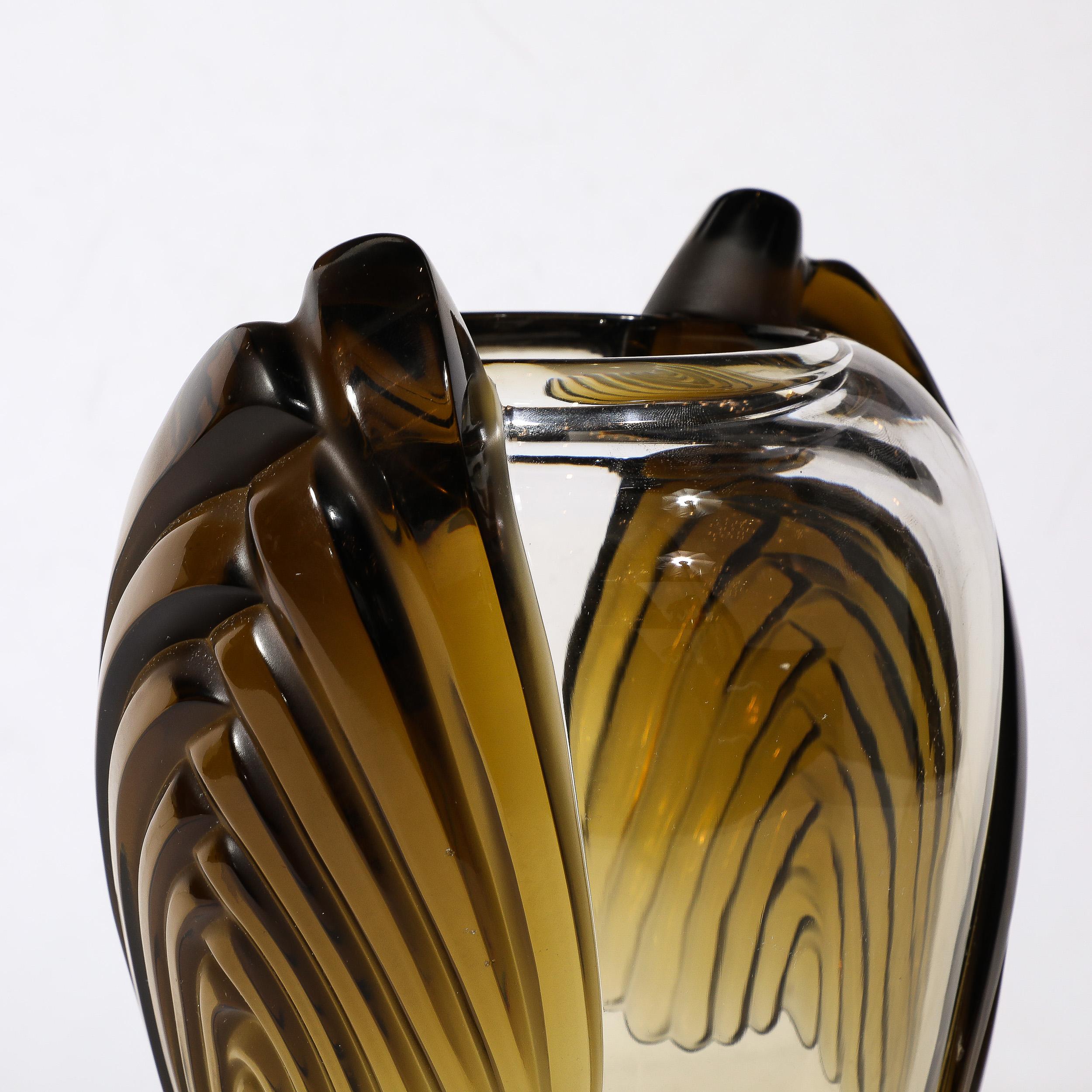 Art Deco Style Marrakech Vase signed Lalique For Sale 2