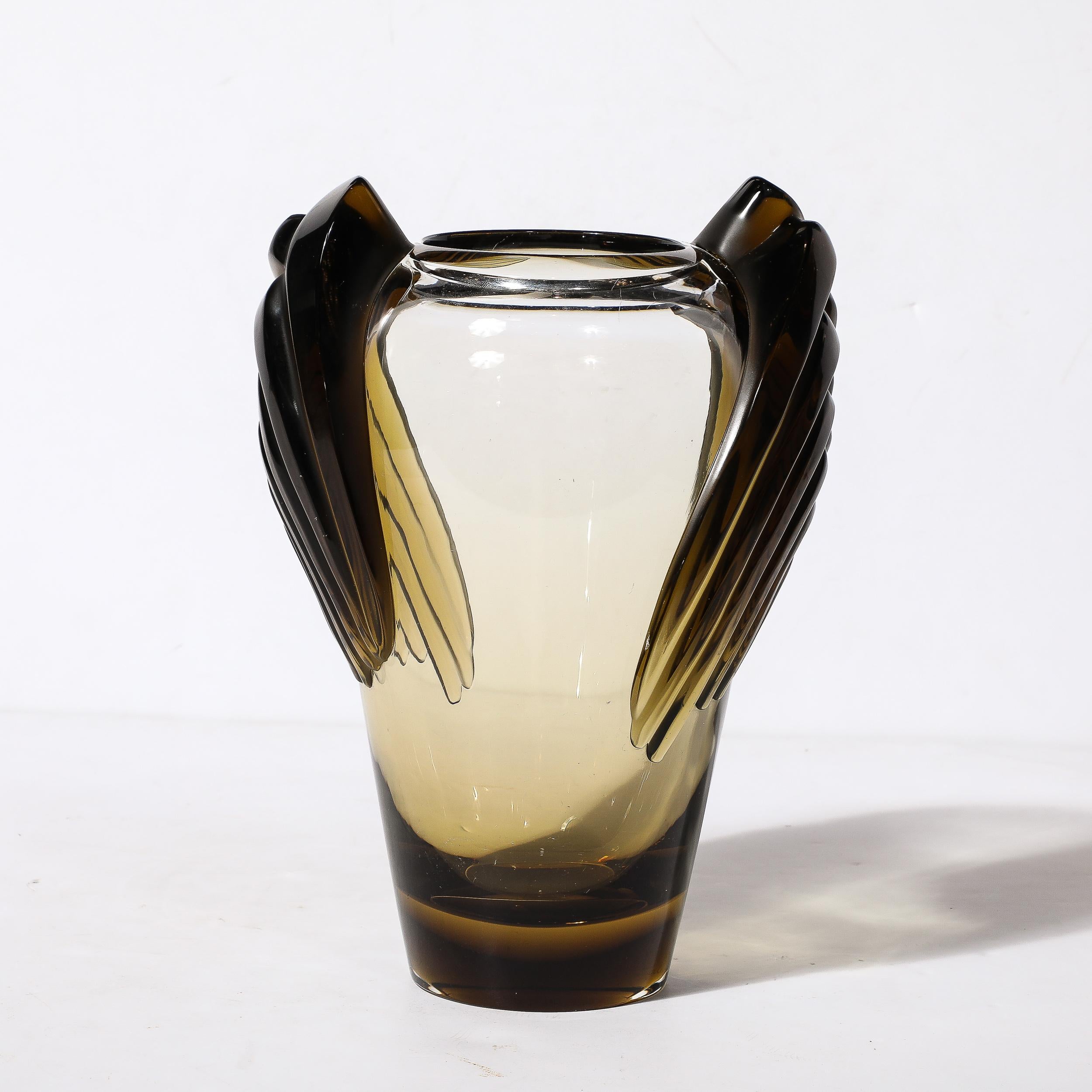 Art Deco Style Marrakech Vase signed Lalique 3