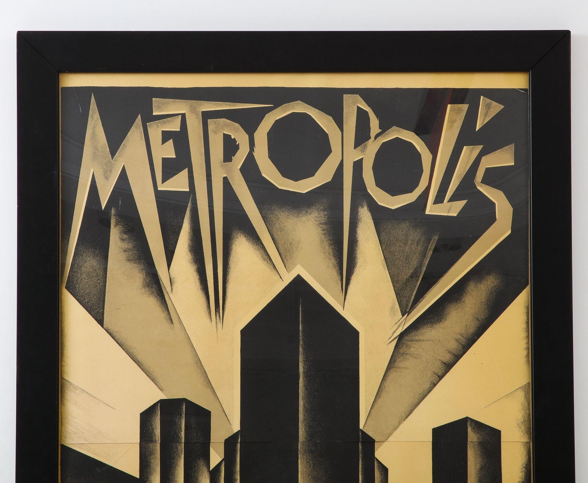 A striking Metropolis Large Framed 3-Sheet Lithograph Poster
The original poster is one of the rarest film posters in the world, selling for $500,000+ at auction. This is a faithful copy in full size.This limited edition 3-sheet lithograph preserves