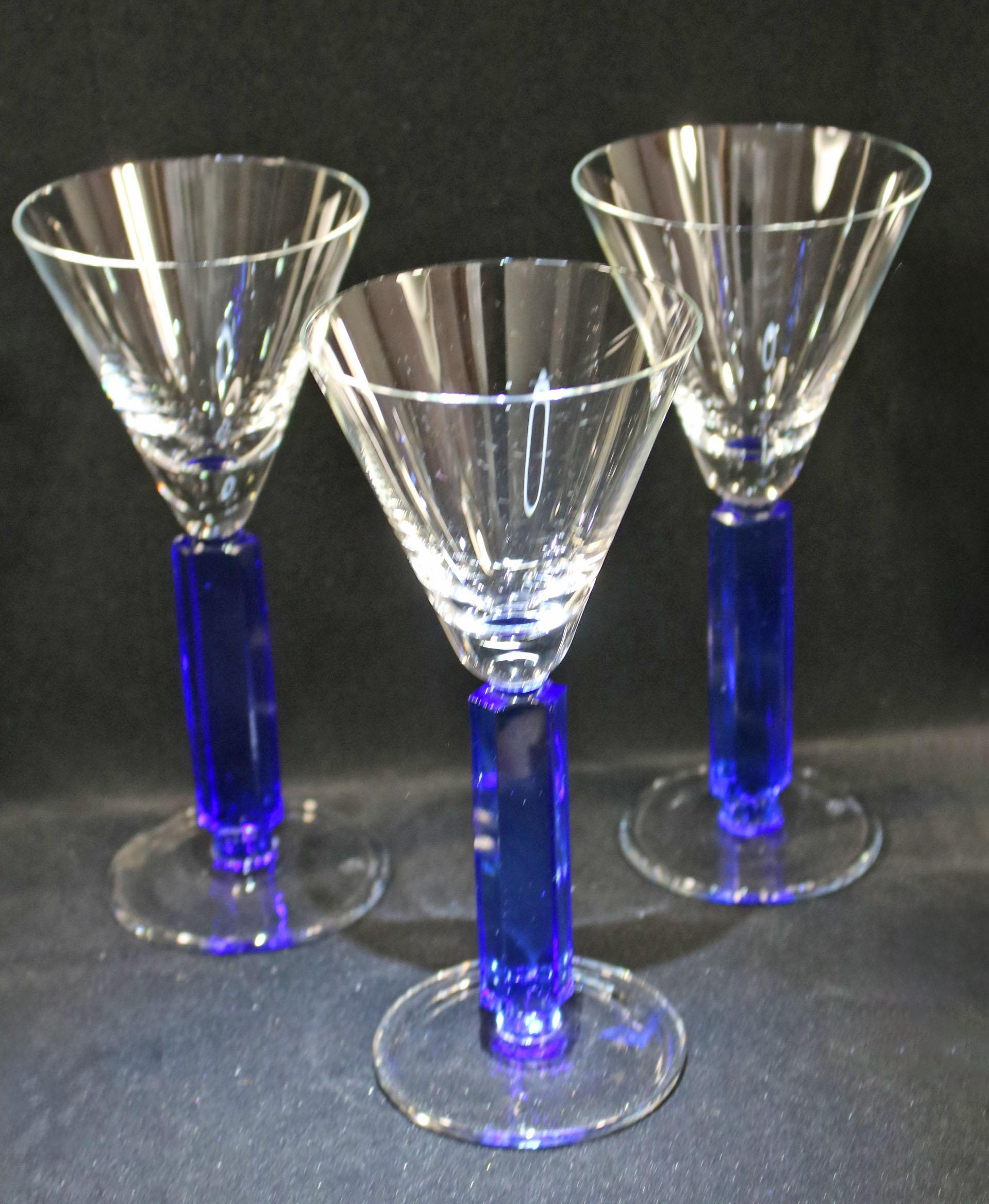 Wine Glasses, Art Deco Style, Mid 20th Century, Set Of 6 For Sale 2