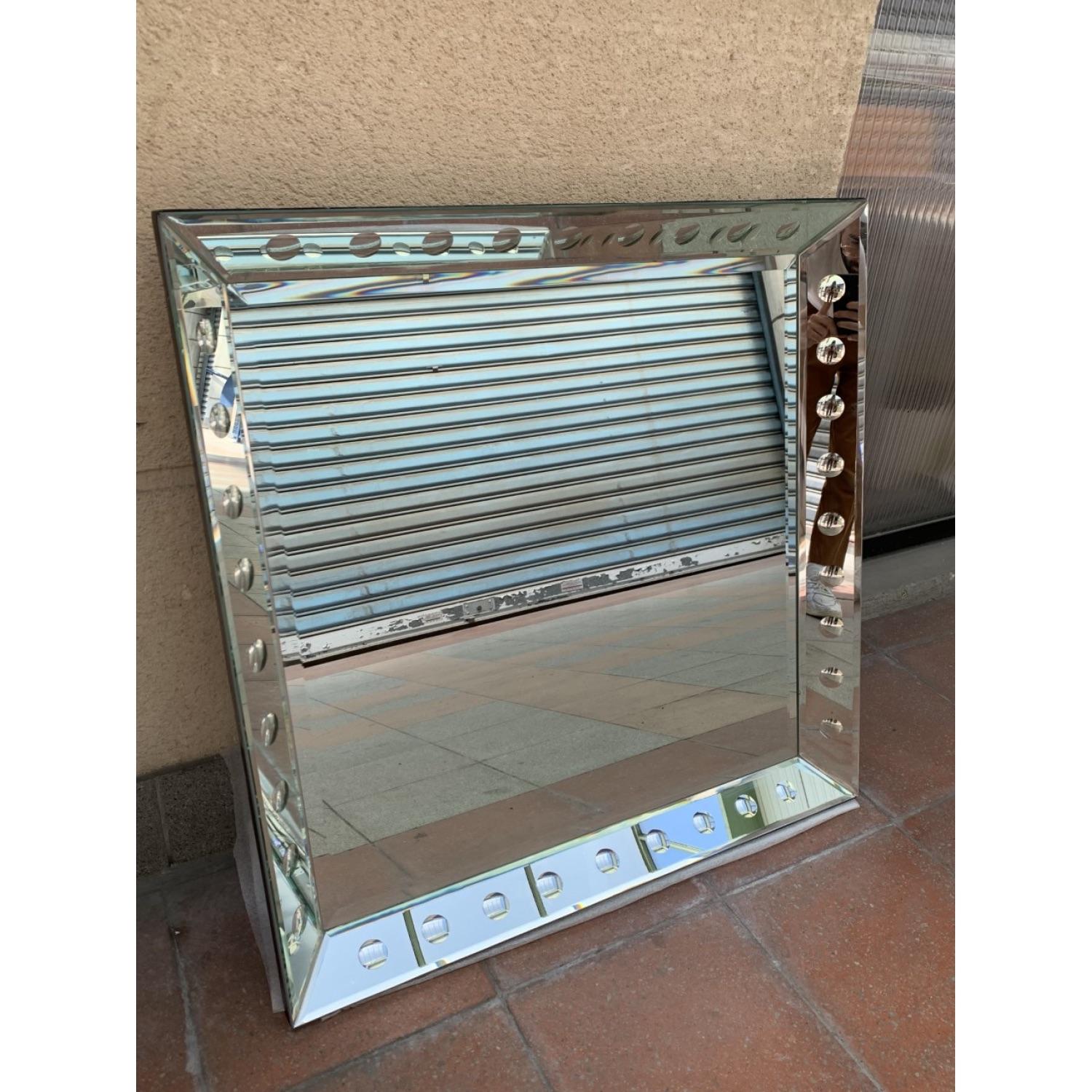 Glass Art Deco style mirror For Sale