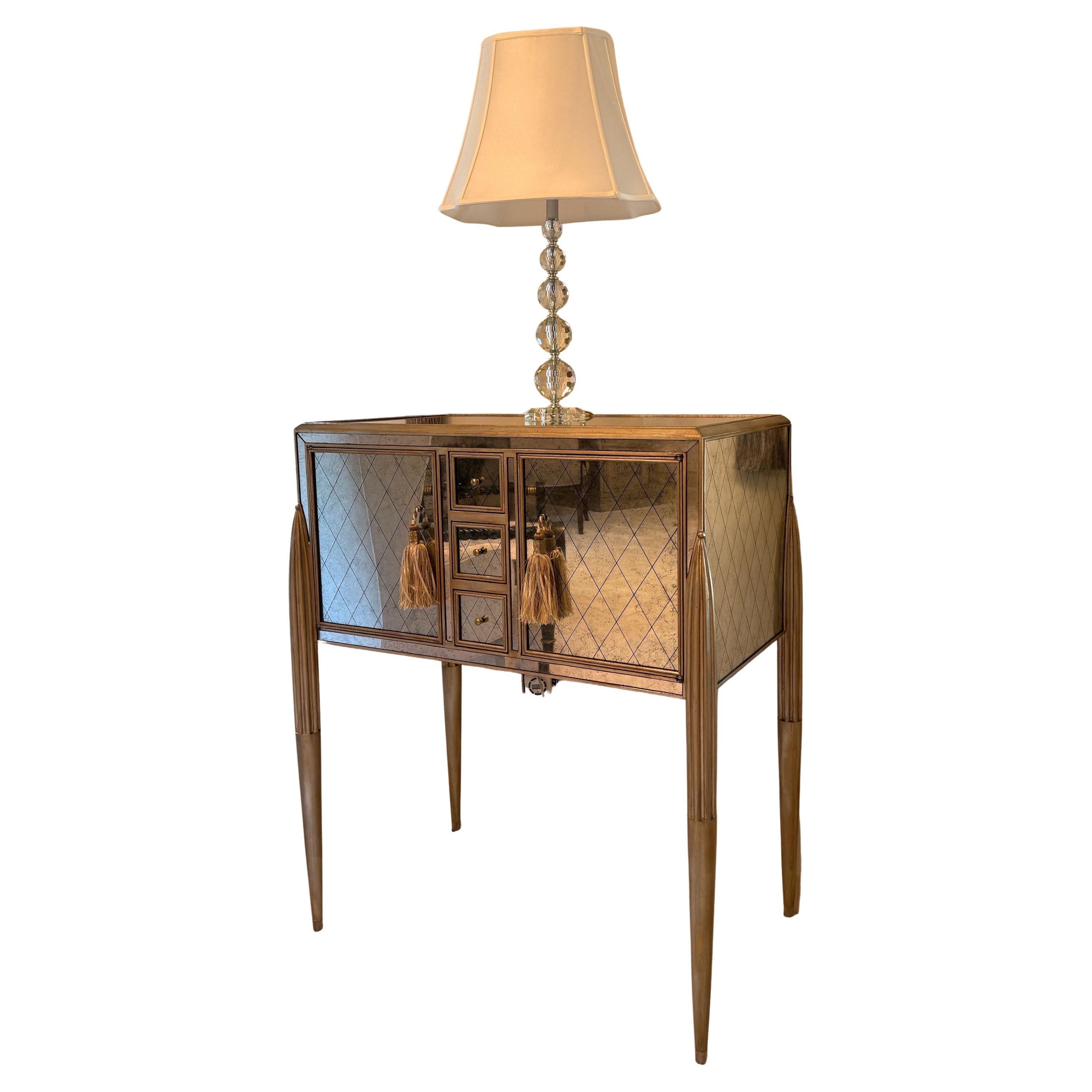 Commode à miroir de style Art Déco, Theodore Alexander en vente