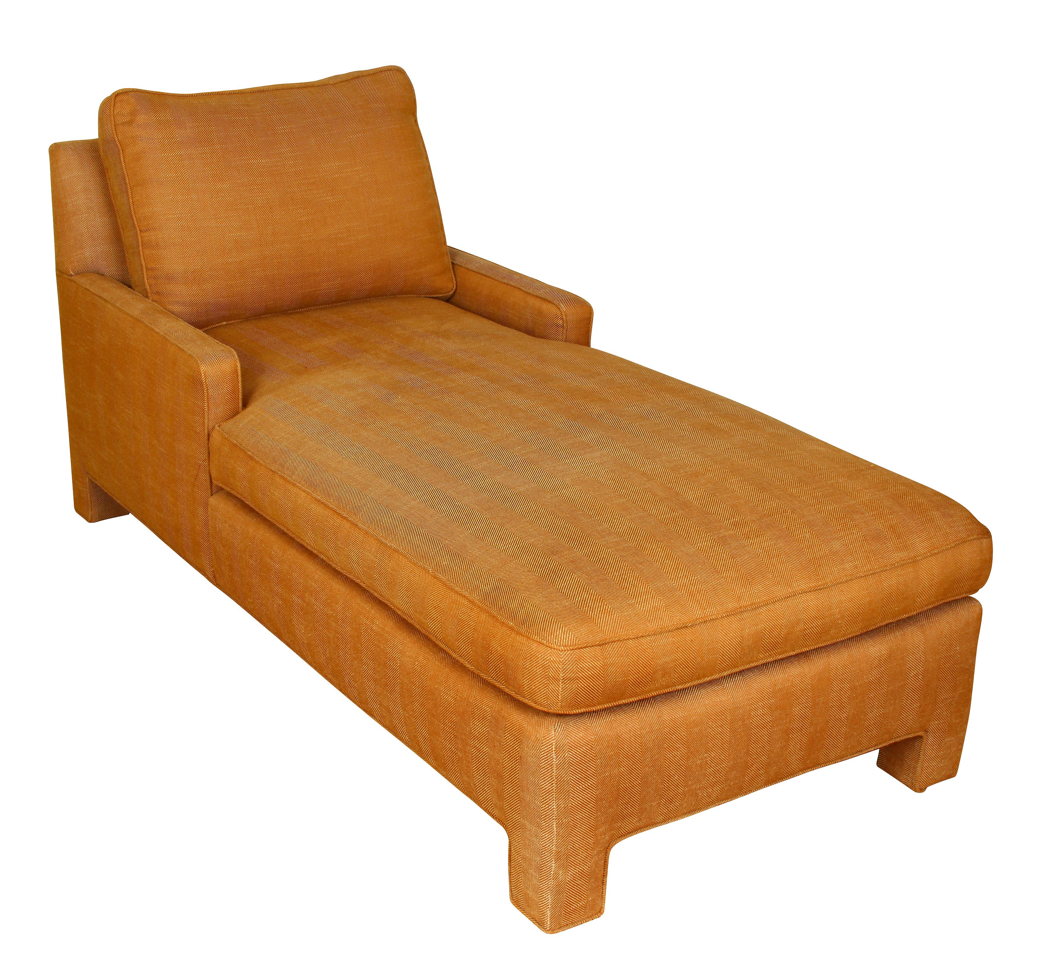 Unknown Art Deco Style Modern Neutral Chaise