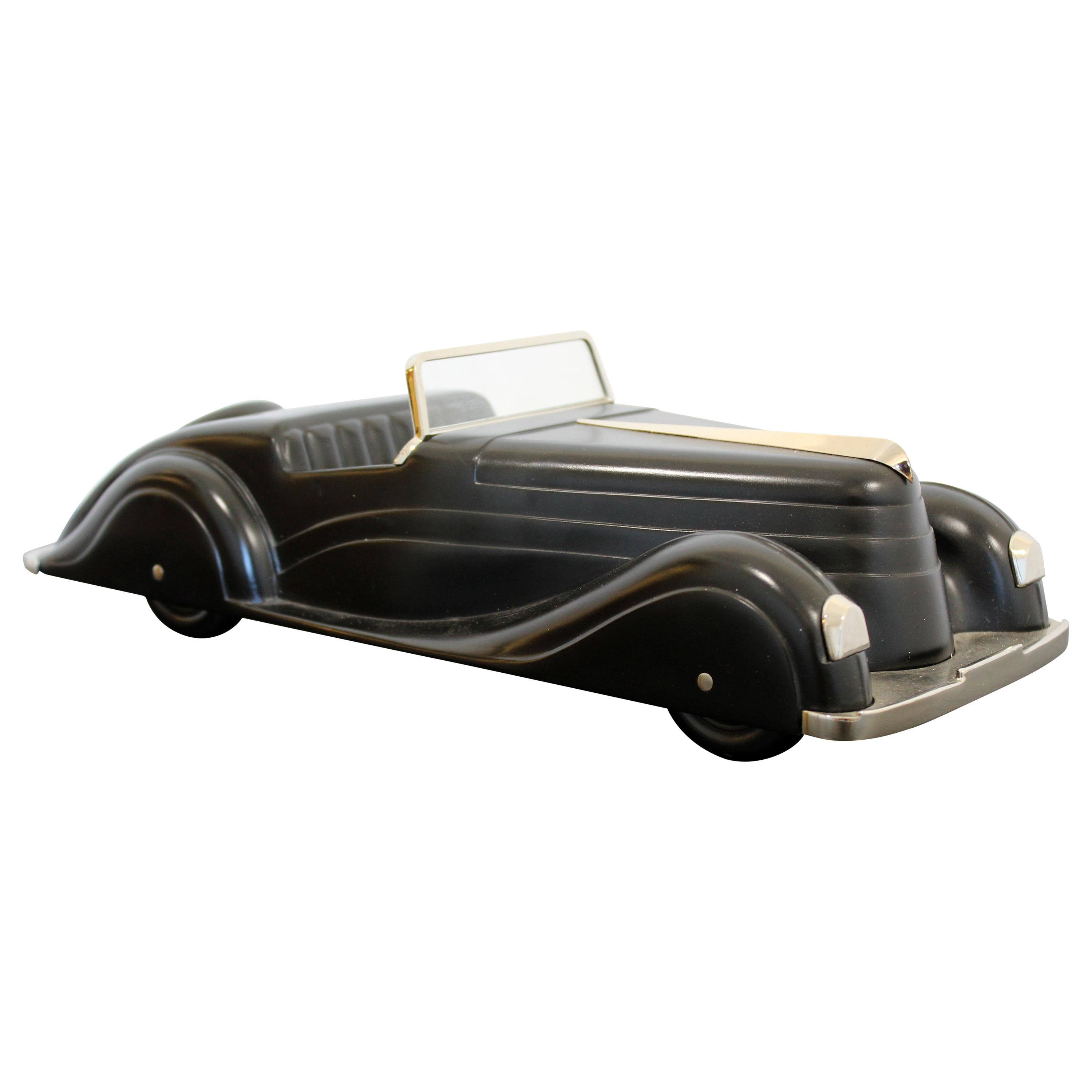 Art Deco Style Modern Ralph Lauren Black Mercedes Model Car Table Sculpture