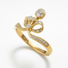 Art-deco style moissanite silver, gold ring