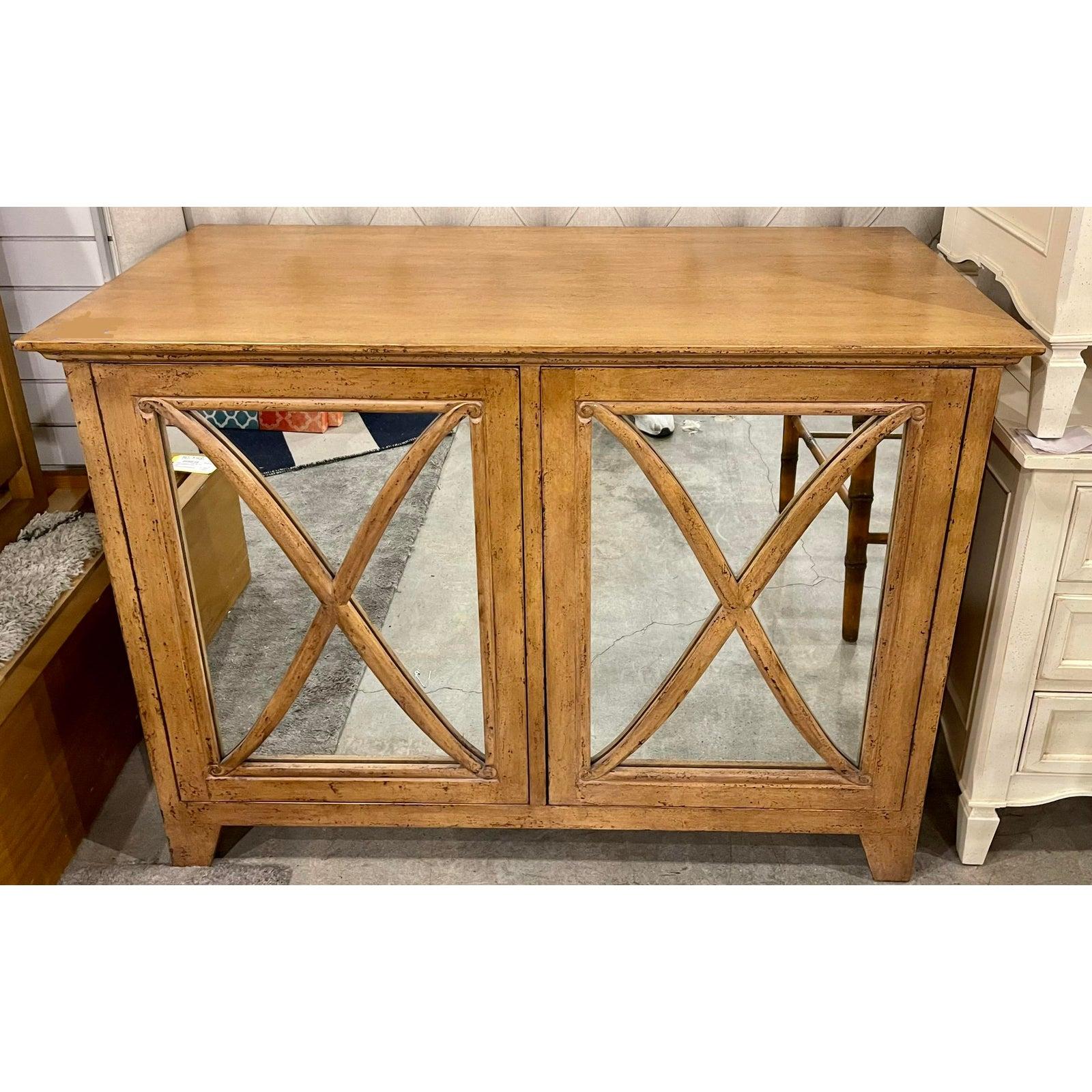 Art Deco Style Nancy Corzinemirrored lombard buffet console cabinet credenza.