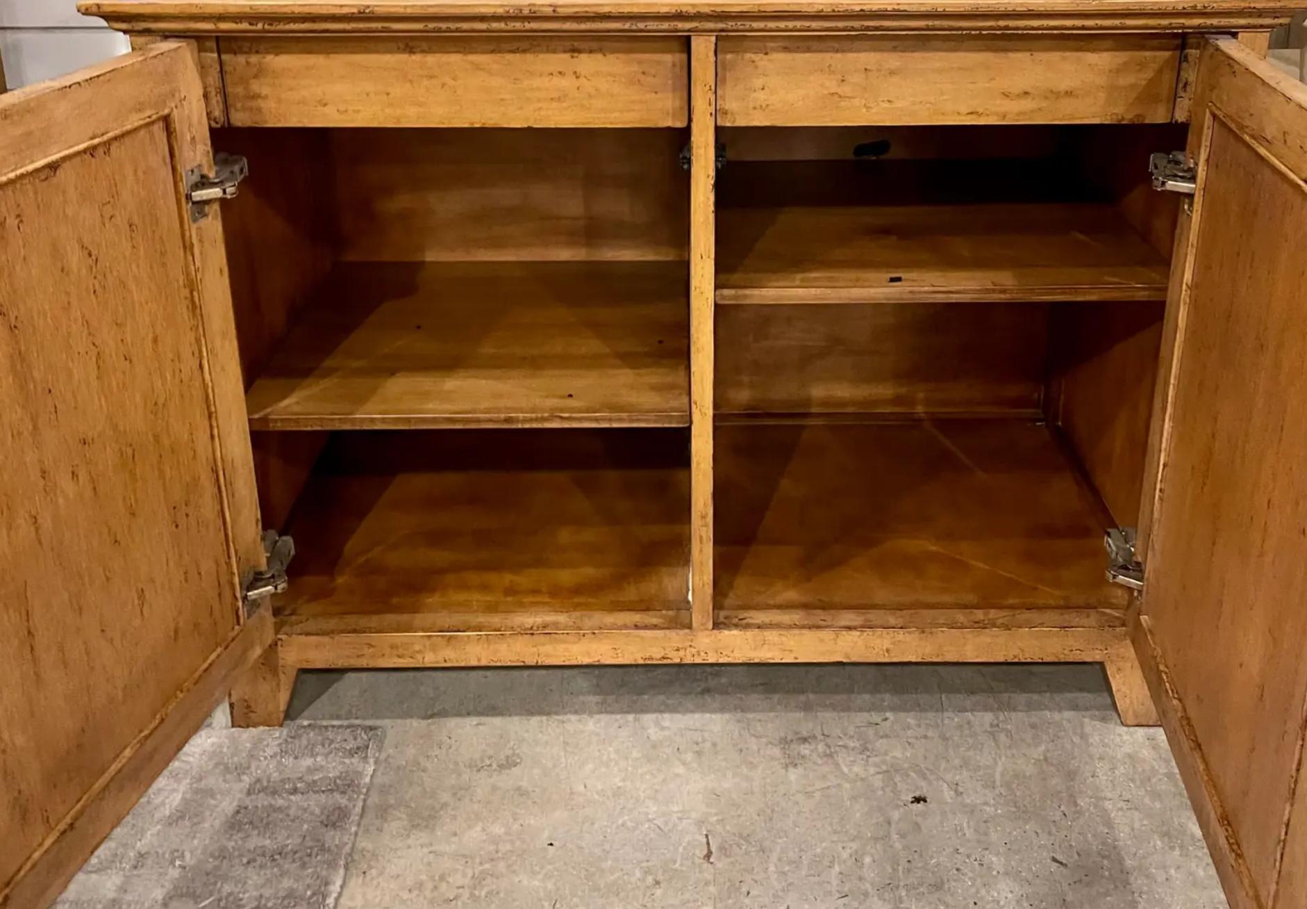 American Art Deco Style Nancy Corzine Mirrored Lombard Buffet Console Cabinet Credenza For Sale