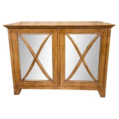 Art Deco Style Nancy Corzine Mirrored Lombard Buffet Console Cabinet Credenza