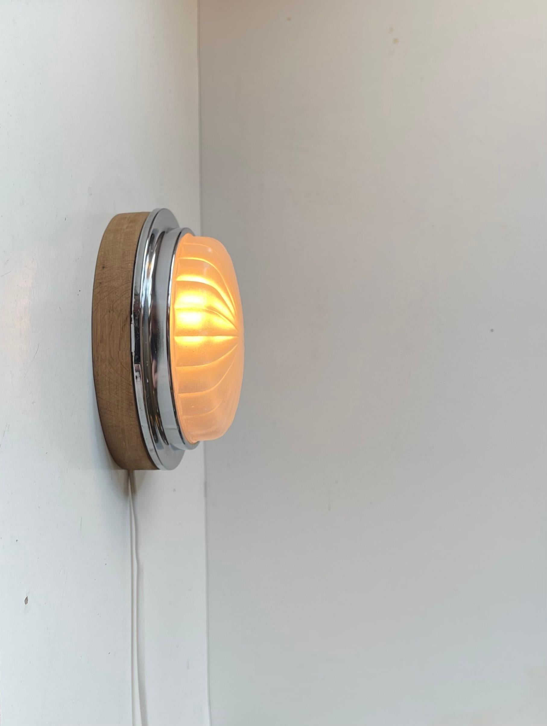 Aplique de Pared Barco Náutico Estilo Art Decó con Cristal Sunburst en Bueno estado para la venta en Esbjerg, DK