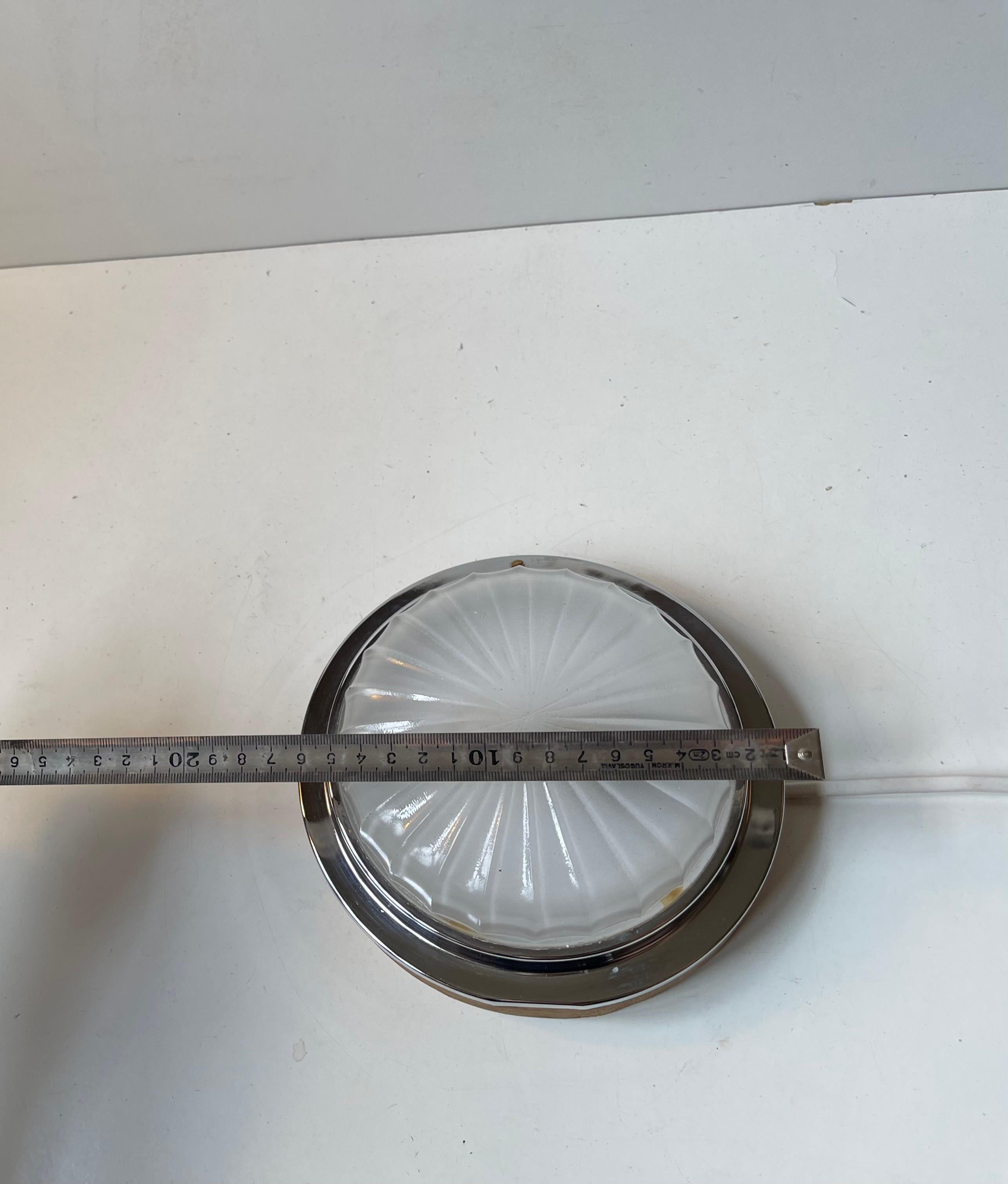 Aplique de Pared Barco Náutico Estilo Art Decó con Cristal Sunburst en venta 1