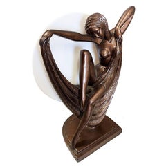 Art Deco Style Nude Flapper Lamp by Crosa for Widdop Bingham & Co Ltd