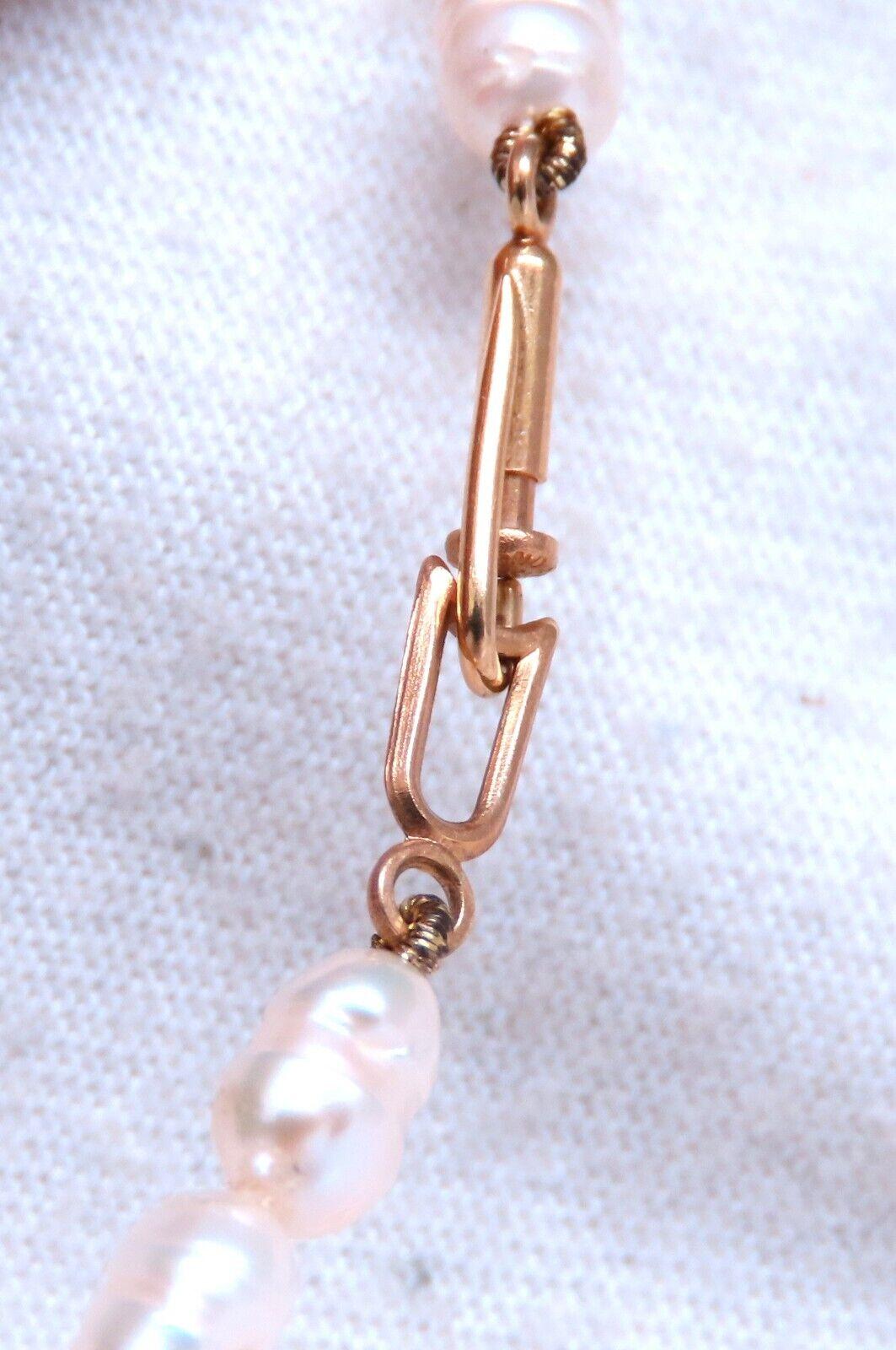 Art Deco Stil Onyx Mabe Perlenkette 14kt Gold Halskette für Damen oder Herren im Angebot