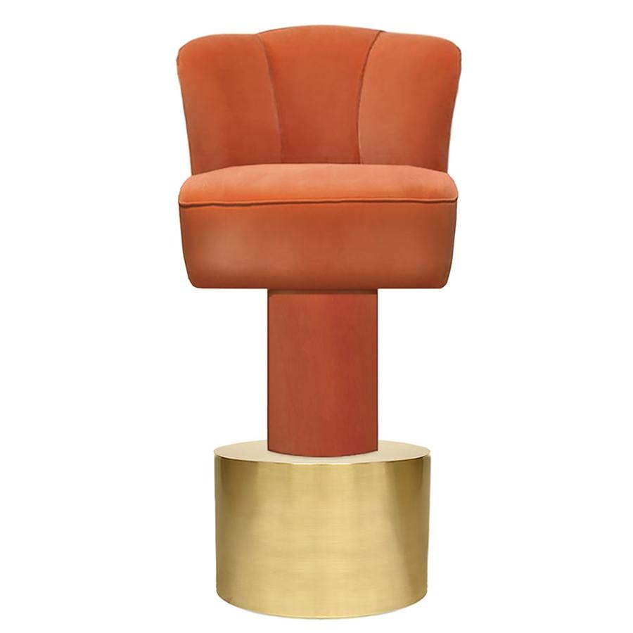 orange bar stool