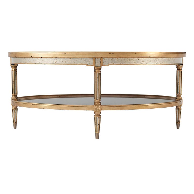 Art Deco Style Oval Cocktail Table For Sale at 1stDibs