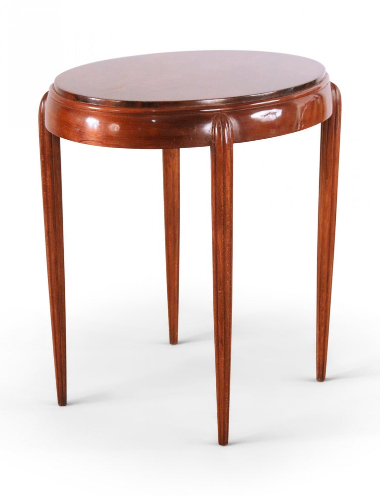 Art Deco Style Oval Mahogany End Table For Sale at 1stDibs