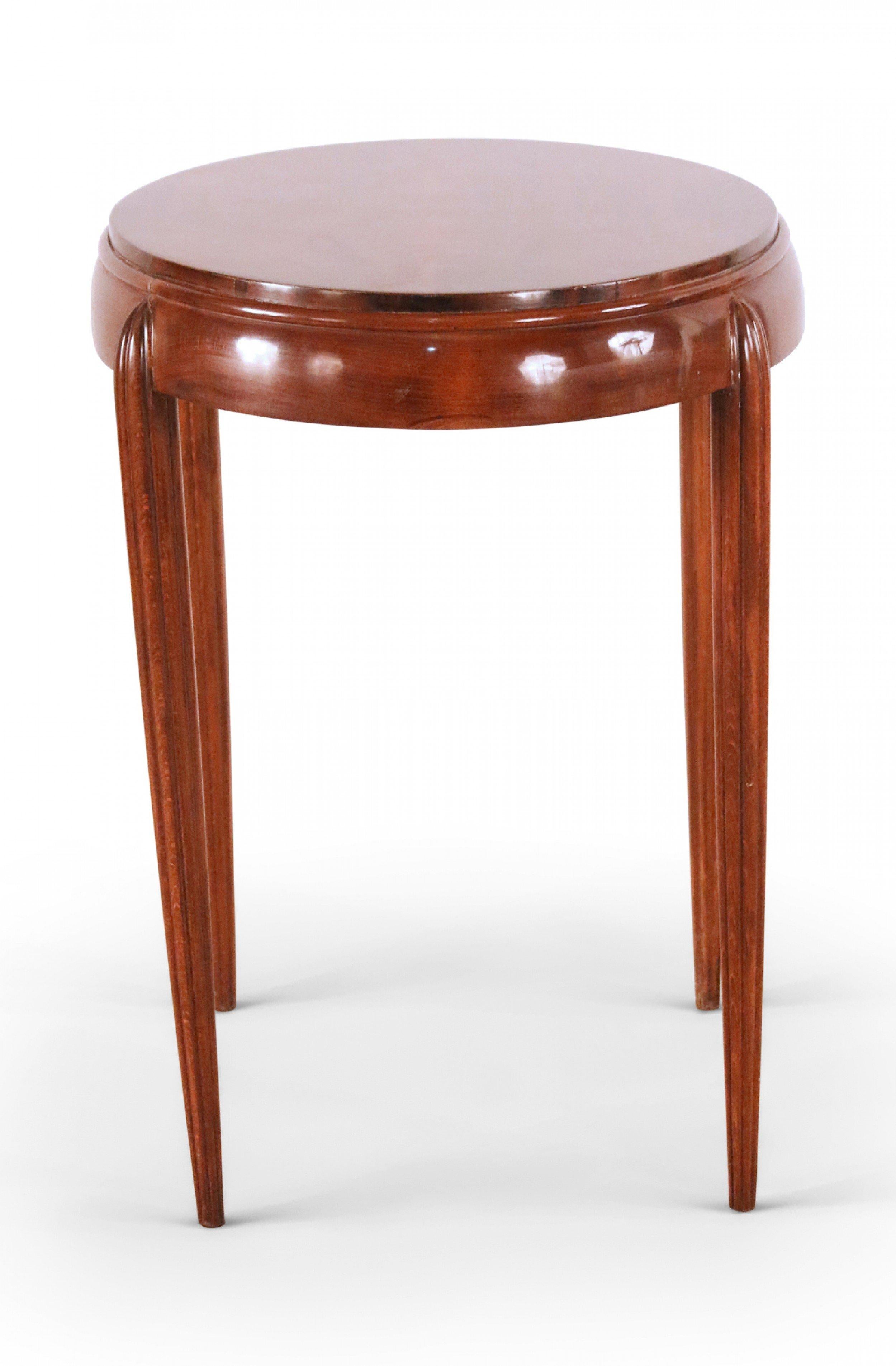 Art Deco Style Oval Mahogany End Table For Sale 3