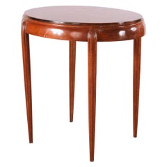 Art Deco Style Oval Mahogany End Table