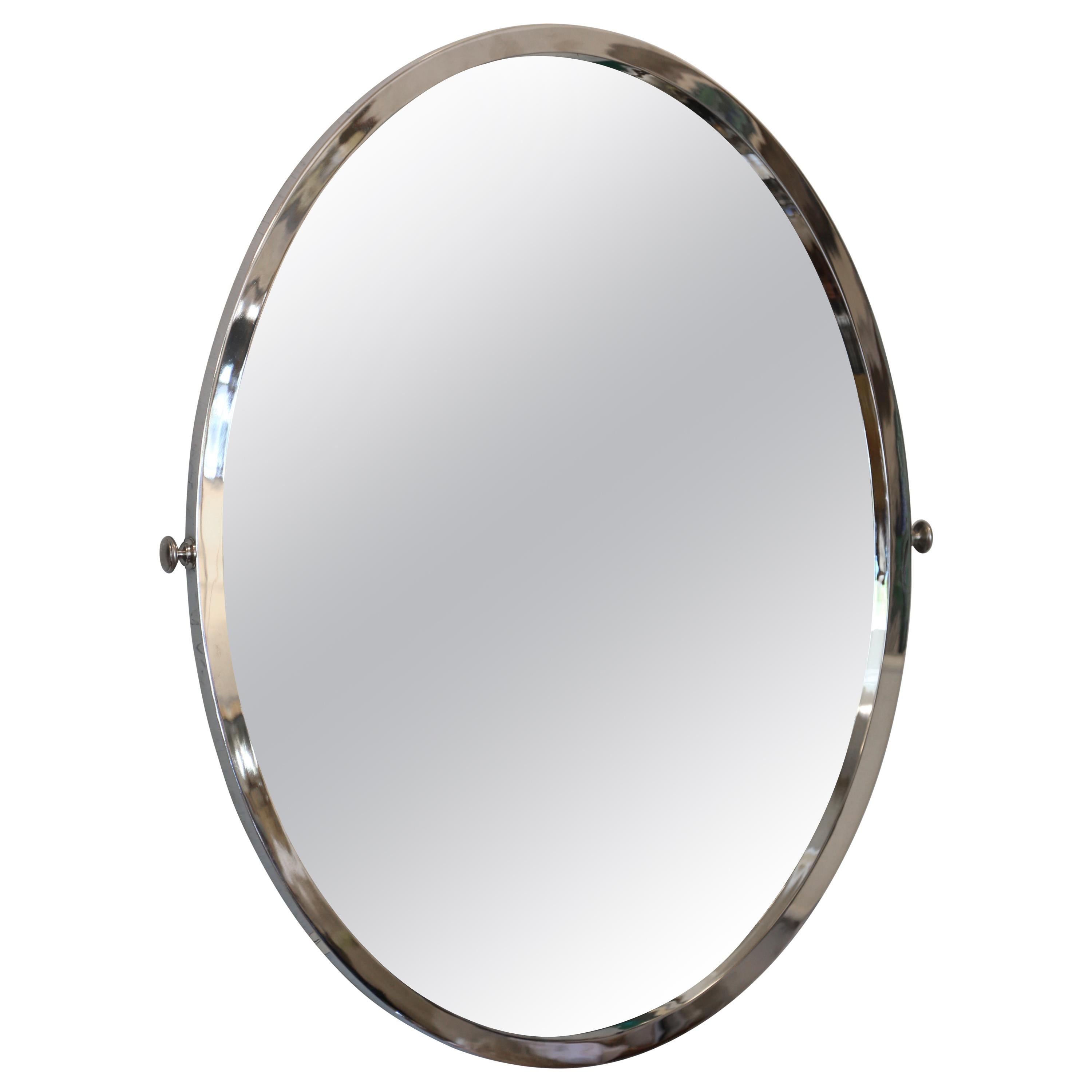 Art Deco Style Oval Mirror at 1stDibs