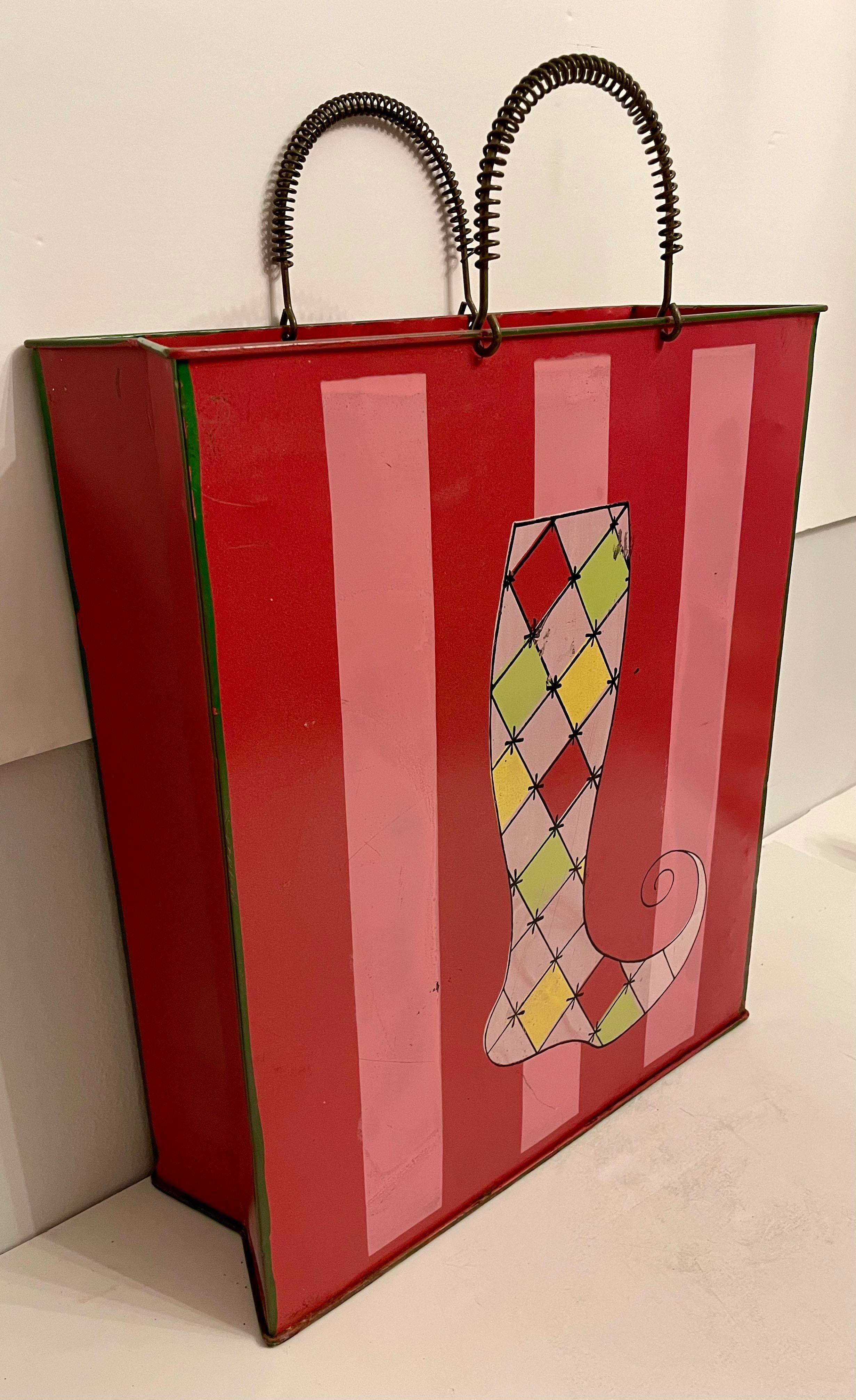 20ième siècle Sac à provisions peint de style Art Déco, en forme d'Umbrella Stand en vente