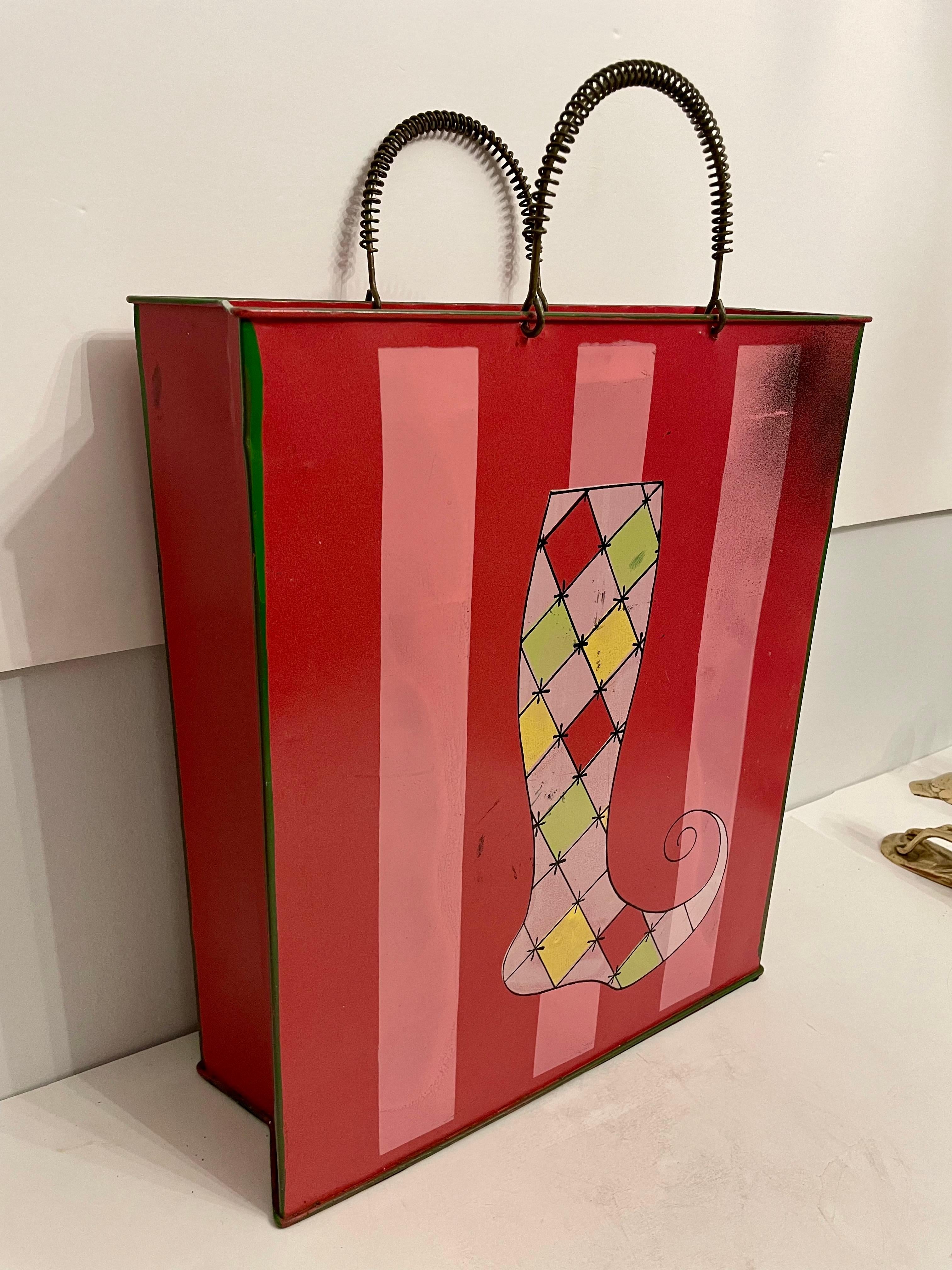 Sac à provisions peint de style Art Déco, en forme d'Umbrella Stand en vente 2