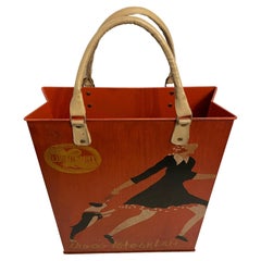 Art Deco Style Painted French Shopping Bag Form Umbrella Stand