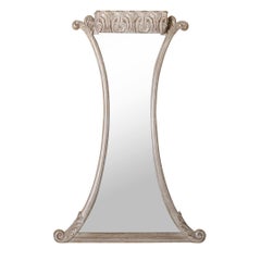 Art Deco Style Painted Trompe l'Oeil Mirror and Console