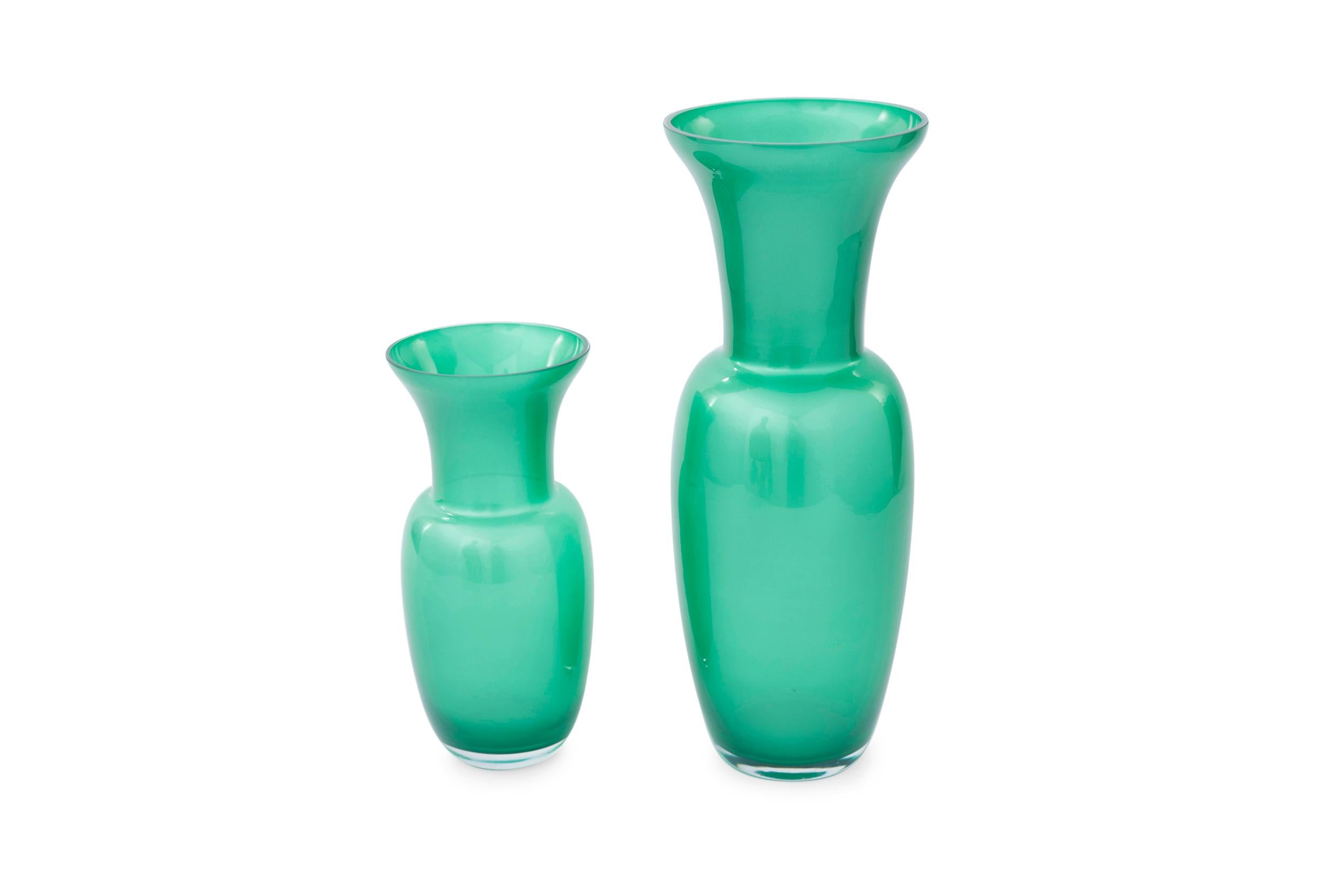 Art Deco Style Pair Murano Glass Decorative Vase 4