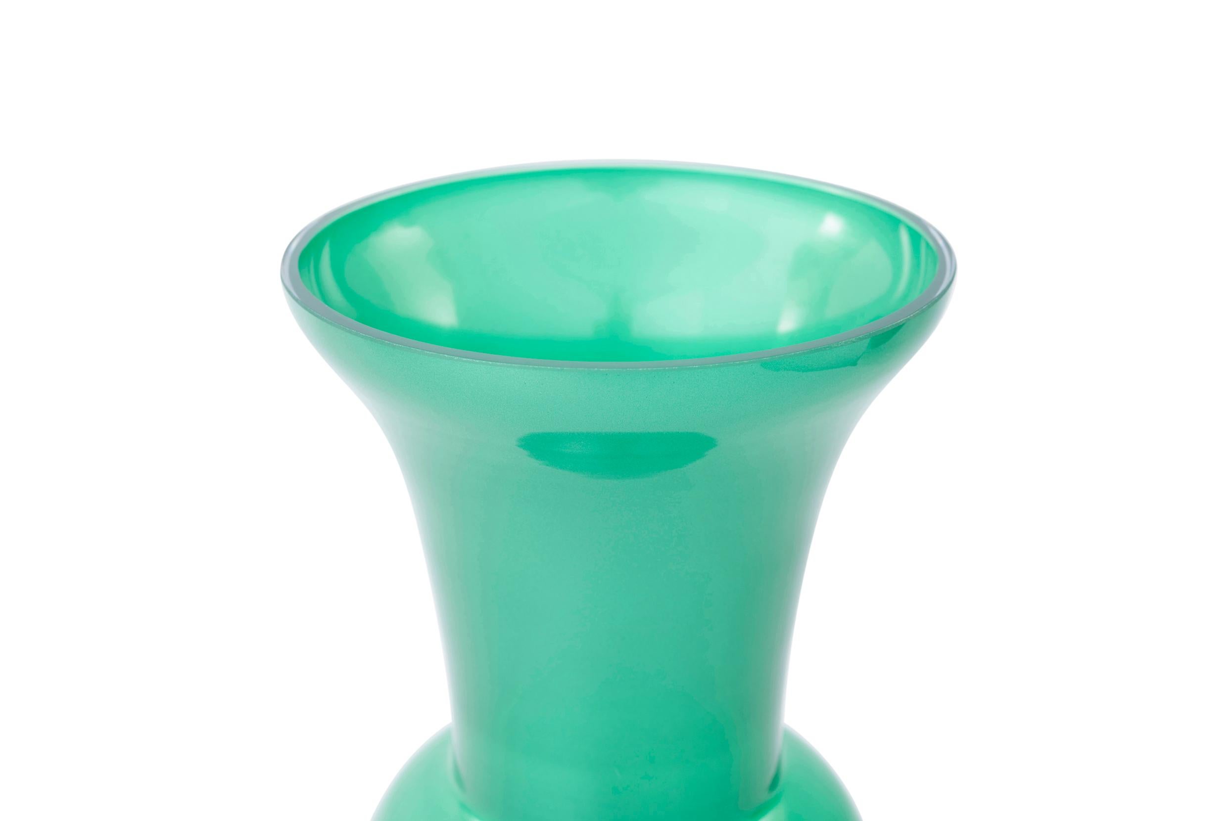 20th Century Art Deco Style Pair Murano Glass Decorative Vase