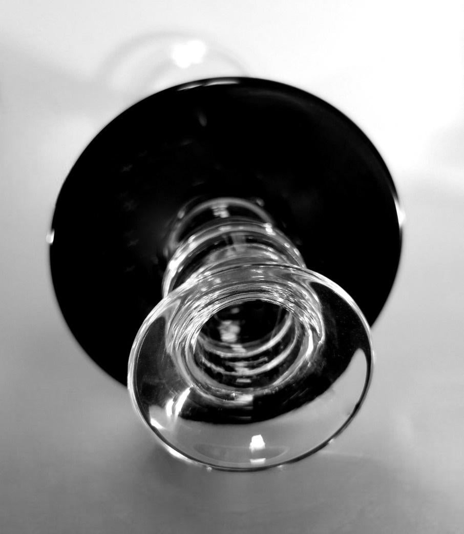 Paire de chandeliers italiens en cristal noir de style Art Déco en vente 9