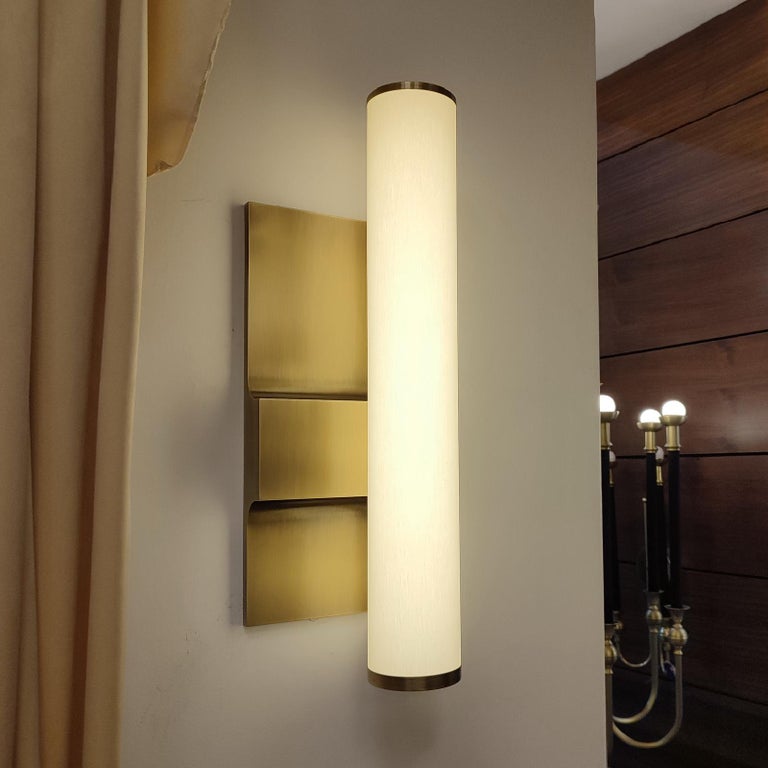 Art Deco Style Pair of Brass Wall Lights In New Condition For Sale In Bochum, NRW
