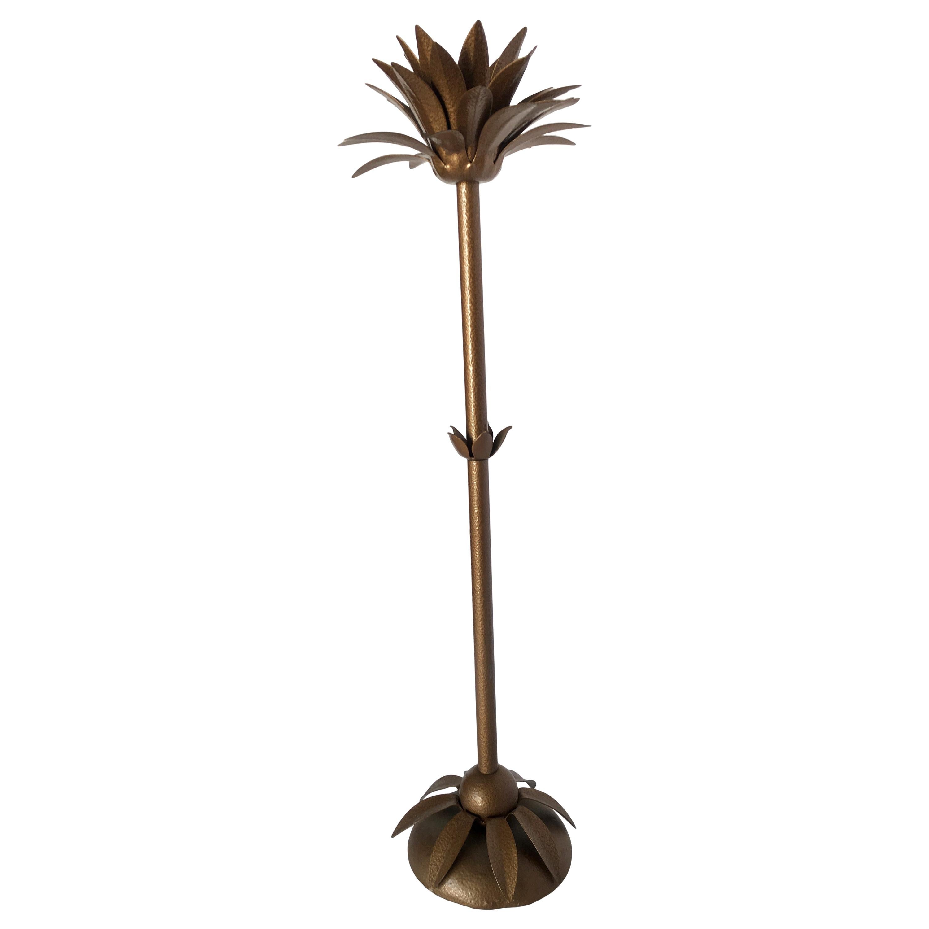 Art Deco Style Palm Leaf Candlestick Holder