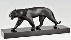 Art Deco Style Panther Sculpture OUGANDA by Max Le Verrier, France