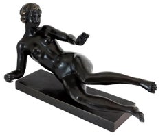 Art Deco style Patinated Bronze Modern Sculpture