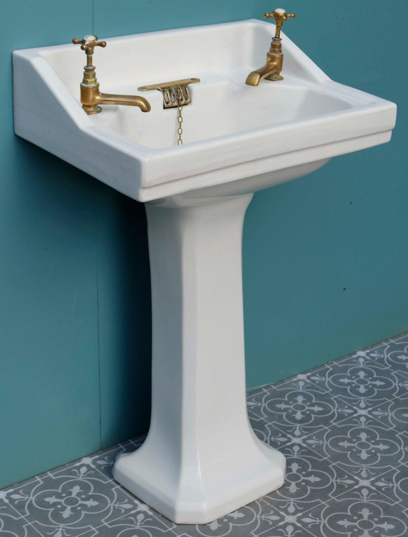 20th Century Art Deco Style Pedestal Sink