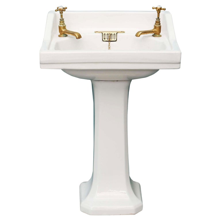 Art Deco Style Pedestal Sink at 1stDibs