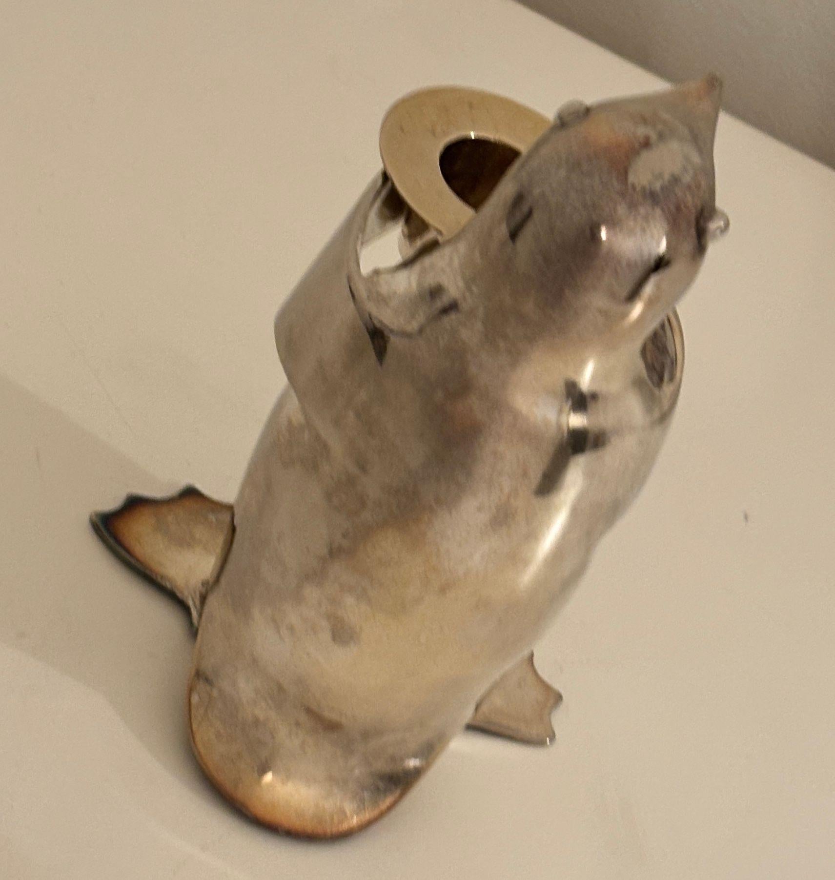 Art Deco Stil Pinguin Chrom Metall Briefbeschwerer Regal Dekor im Angebot 4