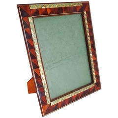 Art Deco Style Picture Frame in Lucite Tortoise, Italy