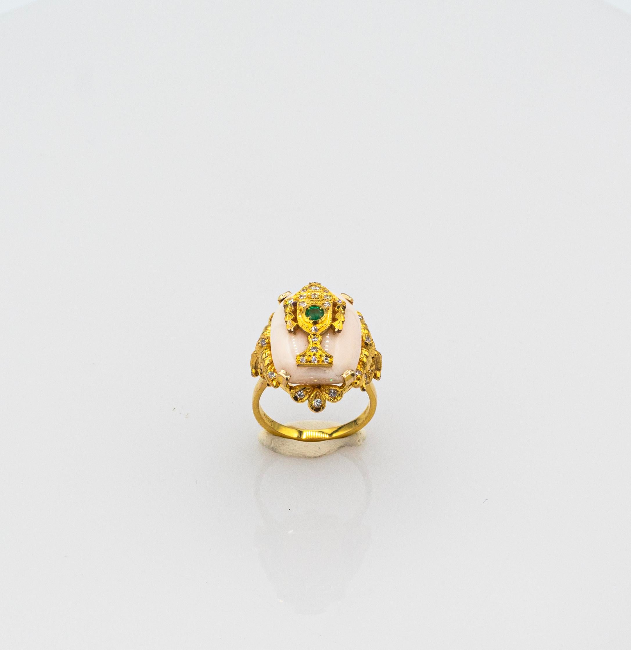 For any problems related to some materials contained in the items that do not allow shipping, please contact the seller with a private message to solve the problem.
We can ship every piece of our 1stdibs catalog worldwide.

This Ring is made of 9K