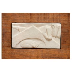 Sculpture en relief en plâtre de style Art déco sur panneau de bois - George Manuel Aarons