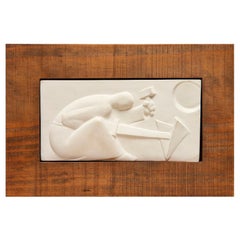 Scultura in rilievo in gesso in stile Art Deco - PACE - George Aarons