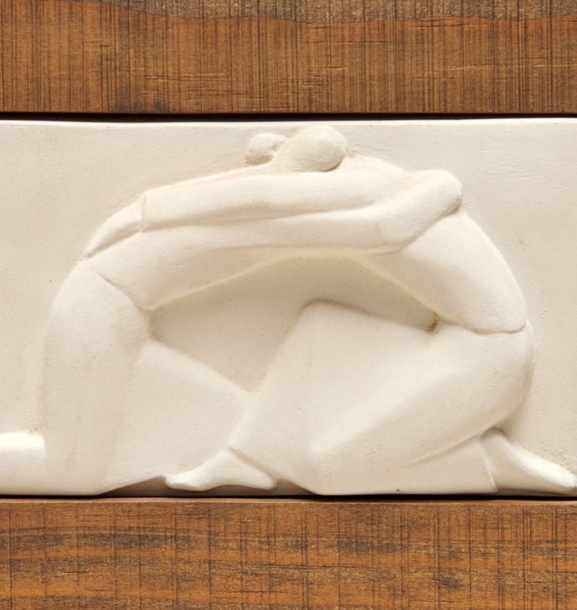 Américain Sculpture en relief en plâtre de style Art déco Psalm 85:10-11 - George Manuel Aarons en vente