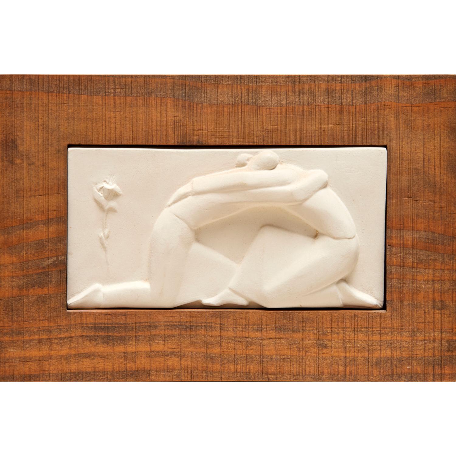 Sculpture en relief en plâtre de style Art déco Psalm 85:10-11 - George Manuel Aarons Bon état - En vente à Morristown, NJ