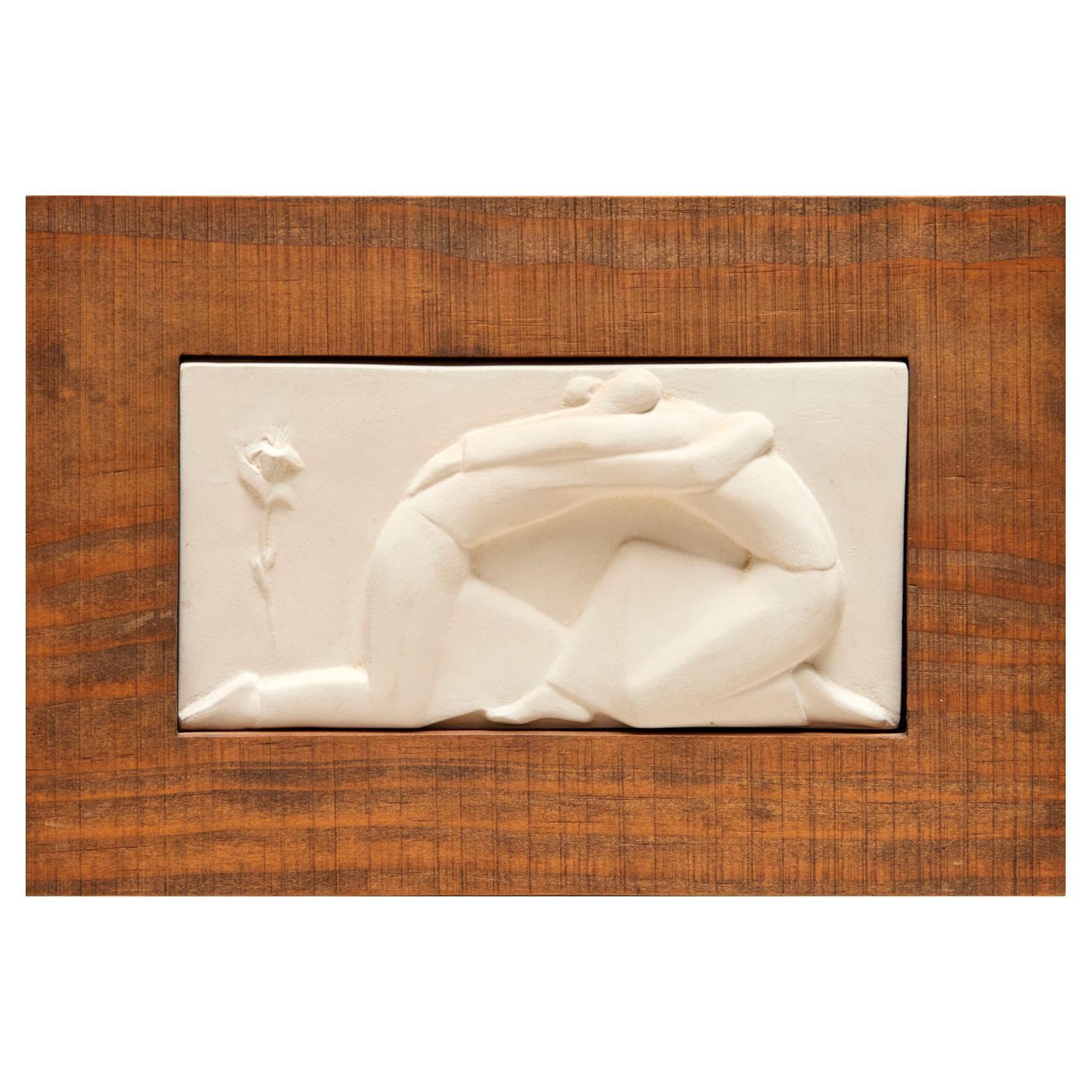 Escultura en relieve de escayola de estilo art déco Salmo 85:10-11 - George Manuel Aarons