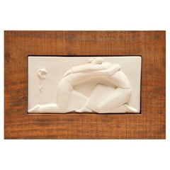 Scultura in rilievo in gesso in stile Art Deco Salmo 85:10-11 - George Aarons