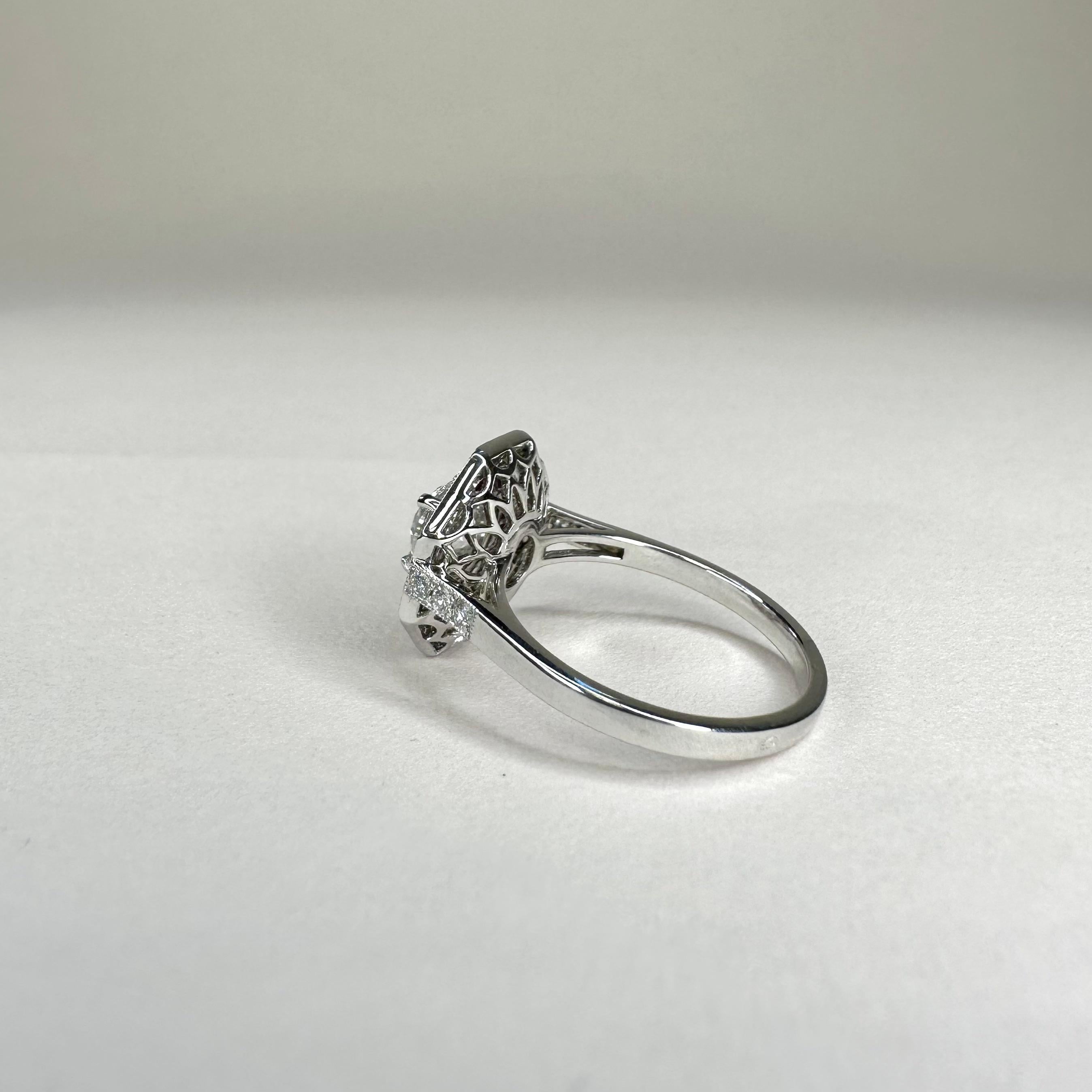 For Sale:  GIA Certified 0.70 Carat Platinum Calibre Cut Ruby Ring Art Deco Style 7