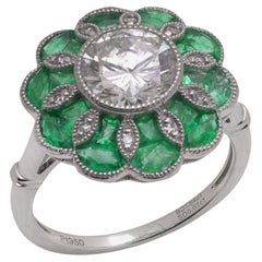 Emerald Cluster Rings