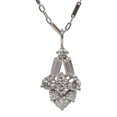 Art Deco Style Platinum Diamond Pendant