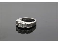 Art Deco Style Platinum Ring with Baguette, Princess, and Round Cut Diamonds