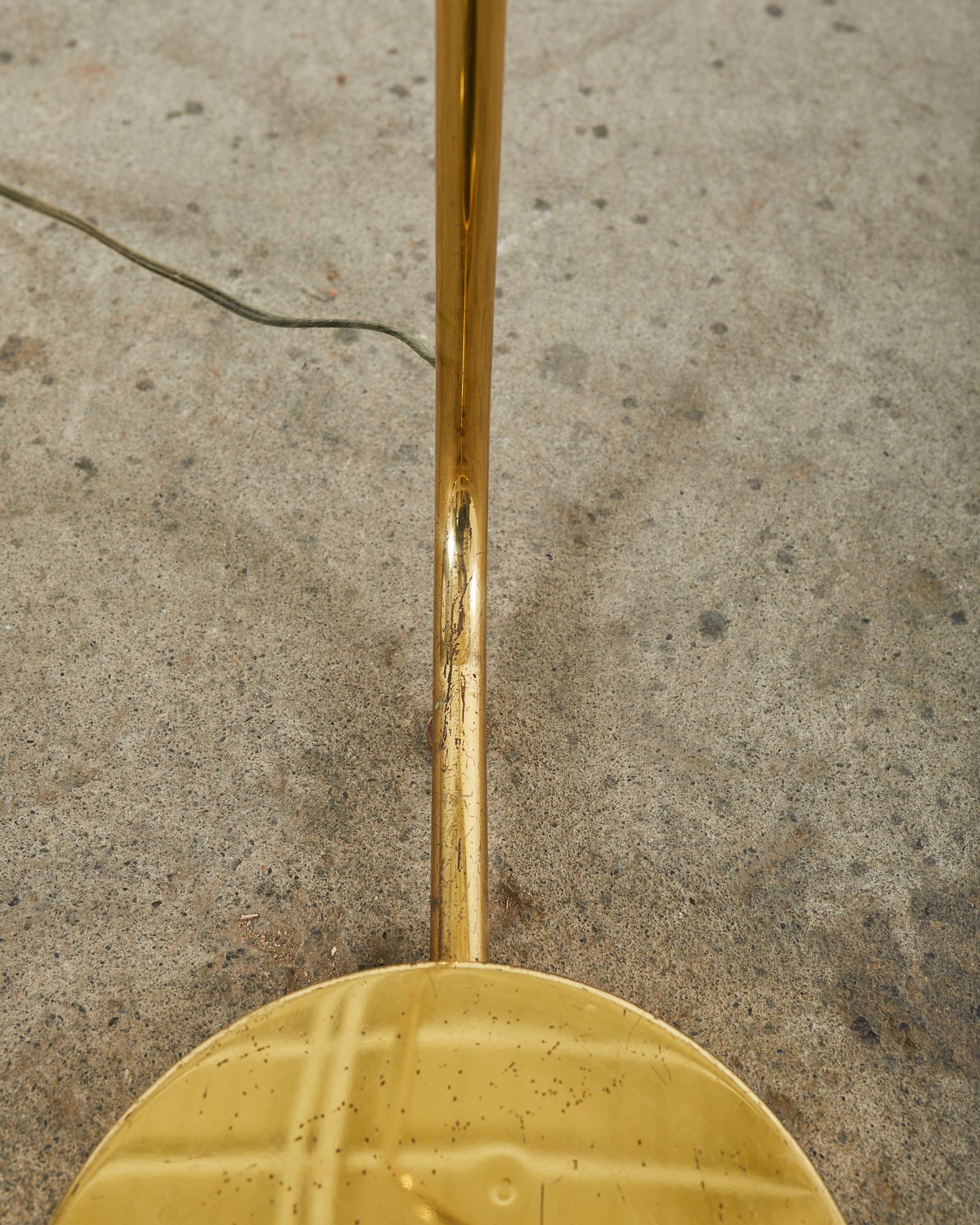 Art Deco Style Polished Brass Task Floor Lamp For Sale 8