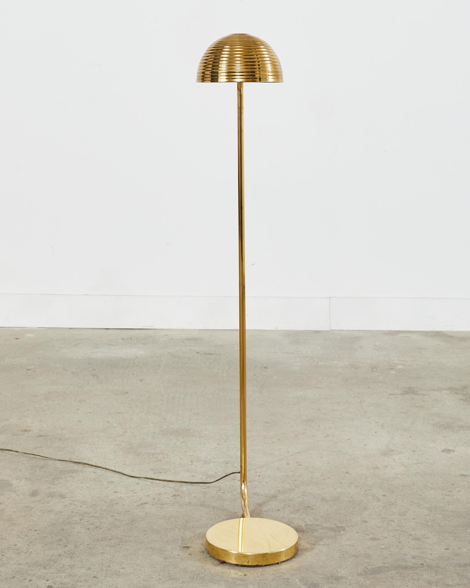 Art Deco Style Polished Brass Task Floor Lamp For Sale 10